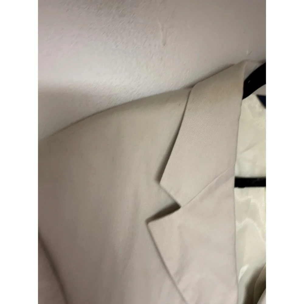 Brooks Brothers‎ 346 Stretch Mens Blazer 45 Long Tan Beige Cotton Blend R7012